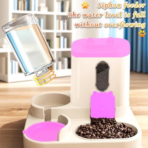 Automatic Pet Feeder & Water Dispenser Set for Dogs & Cats - Large Capacity, Black - Ideal for Pet Owners, Easy to Use, Keeps Food & Water Fresh