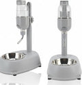 2 in 1 Large Dog Water Bowl Dispenser, 16.91oz PP and ABS Automatic Dog Water Dispenser, Adjustable Pet Standing Water Dispenser Bowl for Cats and Others, 11 x 7.7 x 15.4in