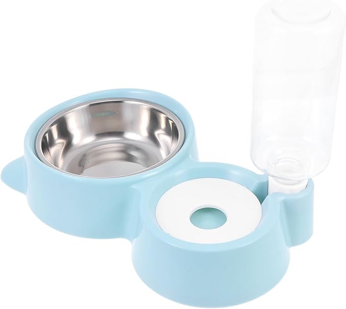 ibasenice 1pc Automatic Pet Water Feeder Food Dispenser Dual-use Cat Dog Bowl Design -Choke Feature