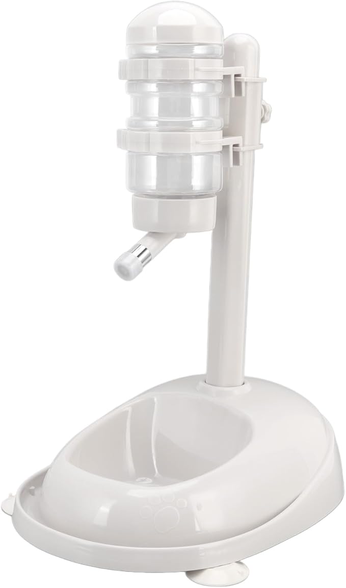 Pet Bowl Water Dispenser Automatic Prevent Slip Detachable Adjustable Dog Standing Water Food Feeder for Puppy Cat 2 in 1 Design Non Slip Base Clean Hygienic Rotatable Liftable