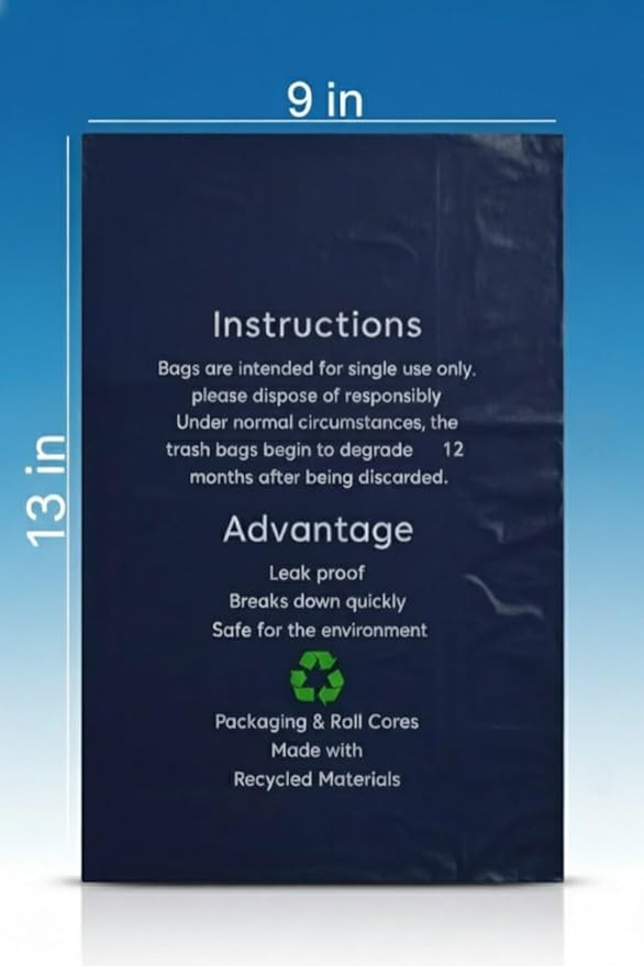 Dog Poop Bags Rolls, 18 Rolls (270 Count), Baby Powder Scent, Leakproof, and Durable Bags for Pet Walks