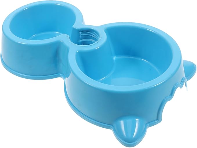 Dog Water Dispenser with Dual Bowls Automatic Pet Feeder for Dogs Cats Self Watering System with Material Compatible with Water Bottles for Puppies and Kittens