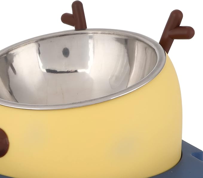 Raised Cat Dog Bowls, Pet Food Feeder and Automatic Water Dispensers Set with Detachable Stainless Steel Bowl, Elevated Tilted Pet Water and Food Feeder Set for Cats Dogs Kitten