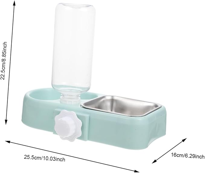 BESPORTBLE Detachable Dog Feeder and Water Dispenser Automatic Water Bowl with Transparent Bottle Design Suitable for Dogs Cats and Pets Easy to Clean Bite-Resistant Material