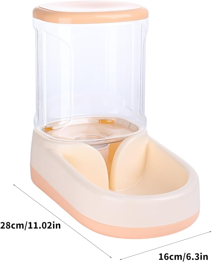 3.5L Pet Feeders and Water Dispenser Set, Automatic Water Food Dispenser, Antislip Base Wide Mouth Designs, Cats Dogs Feeder and Waterer