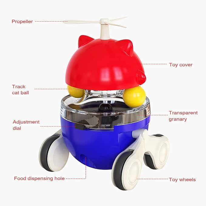 for Interactive Food Dispenser Automatic for Feeder Training Treat Adjustable Funny Pet Leaking Foo