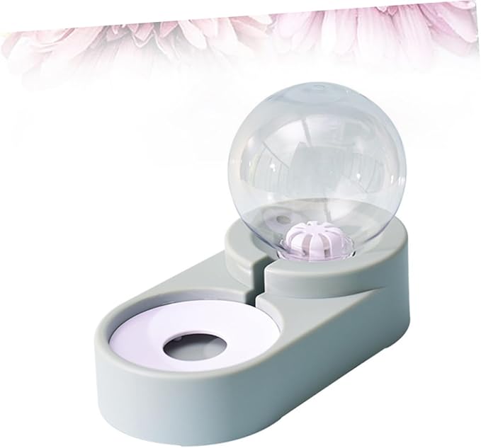 Sosoport Creative Double Bowl Automatic Pet Water Feeder Safe Smooth Dog and Cat Drinking Tool for Home and Pet Shop Use Convenient Without Stainless Steel Basin