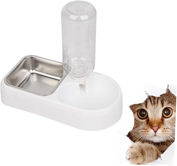 Kisangel Unique Pet Water Feeding Bowl Insulated Double Dog Cat Bowls Automatic Water Dispenser Safe and Sturdy for Pet Shop and Home