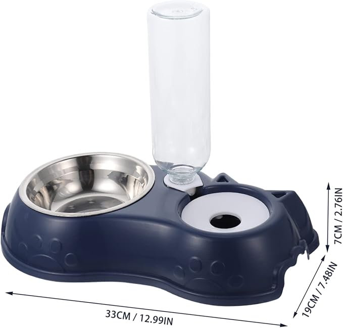 Milisten 1set Detachable Pet Feeder for Dogs and Cats Automatic Water and Food Dispenser Dual Bowl Design Base Safe for Pets