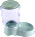 Toyvian 3.8L Automatic PET Food and Water Dispenser Dog Cat Feeder Automatic Feeding System PET Supplies for Cats and Dogs Green Plastic Bowl