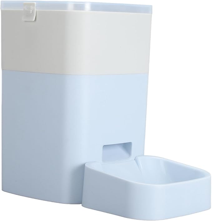 Automatic Pet Feeder Smart Food Delivery Remote Control Large Capacity Cat Dog Feeder Home (Light Blue)