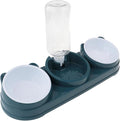 Pet Double Bowl Feeder with Water Dispenser for Dog Cats Feeding Watering Treats Dry Food Dish Home Dishware Double Food Water Feeder