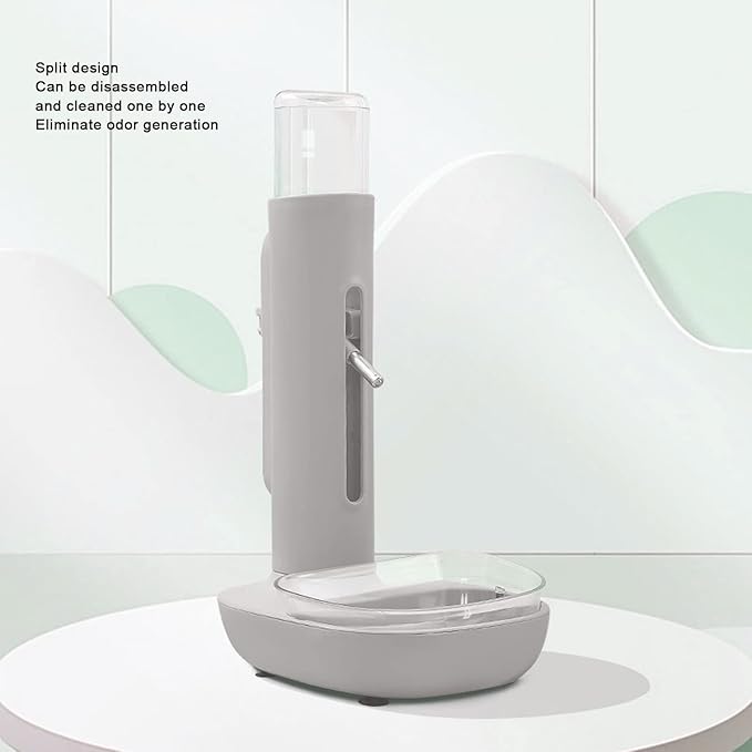 Firlar Pet Standing Water Dispenser 680ml, Automatic Detachable Pet Drinking Feeder Cat Dog Standing Bowl Drinking Bottle Feeder for Small Cats Dogs
