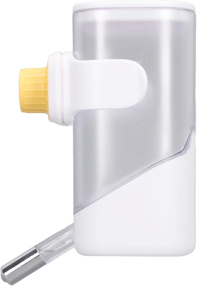 Pet Water Feeder, Food Grade Plastic Automatic Feeders Pet Water Dispenser with Stainless Steel Ball Cage Hanging Design for Cat Dog Rabbit, 3.9 x 4.7 x 6.9in
