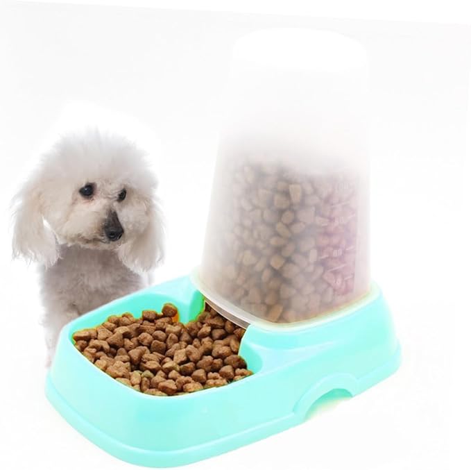 FRCOLOR 2pcs Automatic Pet Feeder Dispenser for Dogs and Cats Removable Washable Food Bowl Sky for Busy Convenient Dry Food Storage