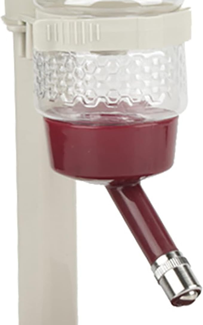 Adjustable No Drip Pet Water Dispenser - Portable Dog & Cat Water Bottle Stand (Brown)