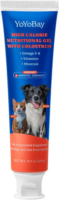 Bovine Colostrum Nutritional Gel for Dog & Cat - High Calorie Supplement for Dogs and Cats, Support Appetite for Cat, Immune Support, Dog Weight Gainer, Senior Dogs Cats Supplement