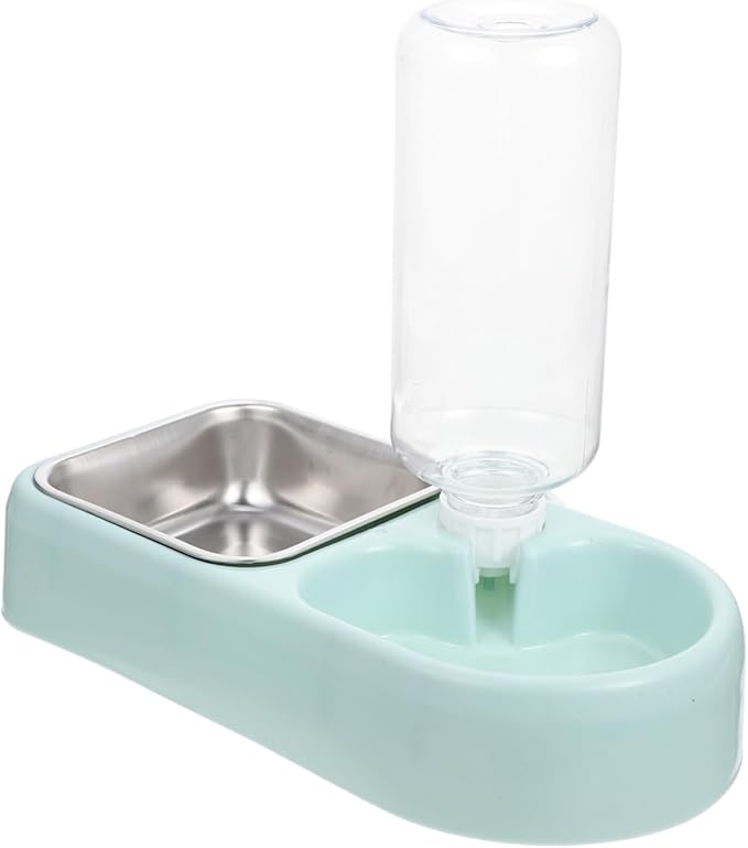 POPETPOP Automatic Water Dispenser PET Bowl Set Detachable Hanging and Cats Fall Feeding System Indoor Use Dual Bowl Configuration