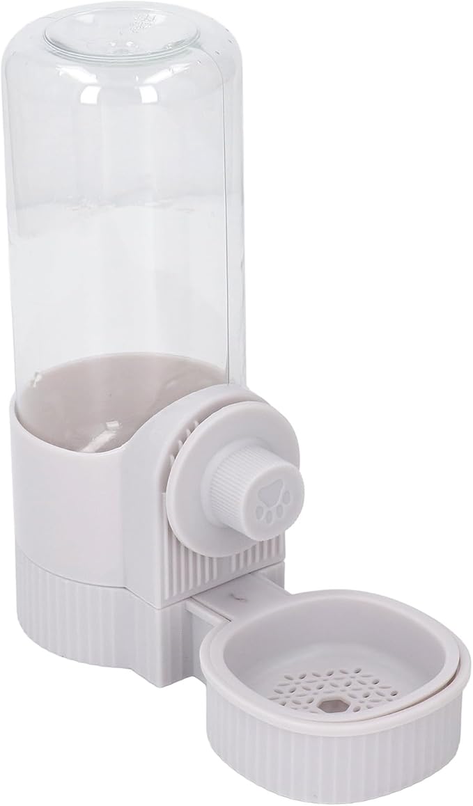 Automatic Hanging Food Water Dispenser Set, Large Capacity Pet Feeder Waterer for Cats Dogs Rabbits Guinea Pigs (Plastic, 22.5x10cm, 20x17cm) with Cage Attachment