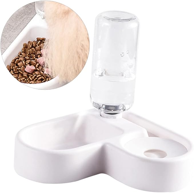 BESPORTBLE Automatic Pet Food and Water Feeder Unique Drinking Bowl for Cats and Dogs Smooth Surface Design Convenient Feeding Tool for Home