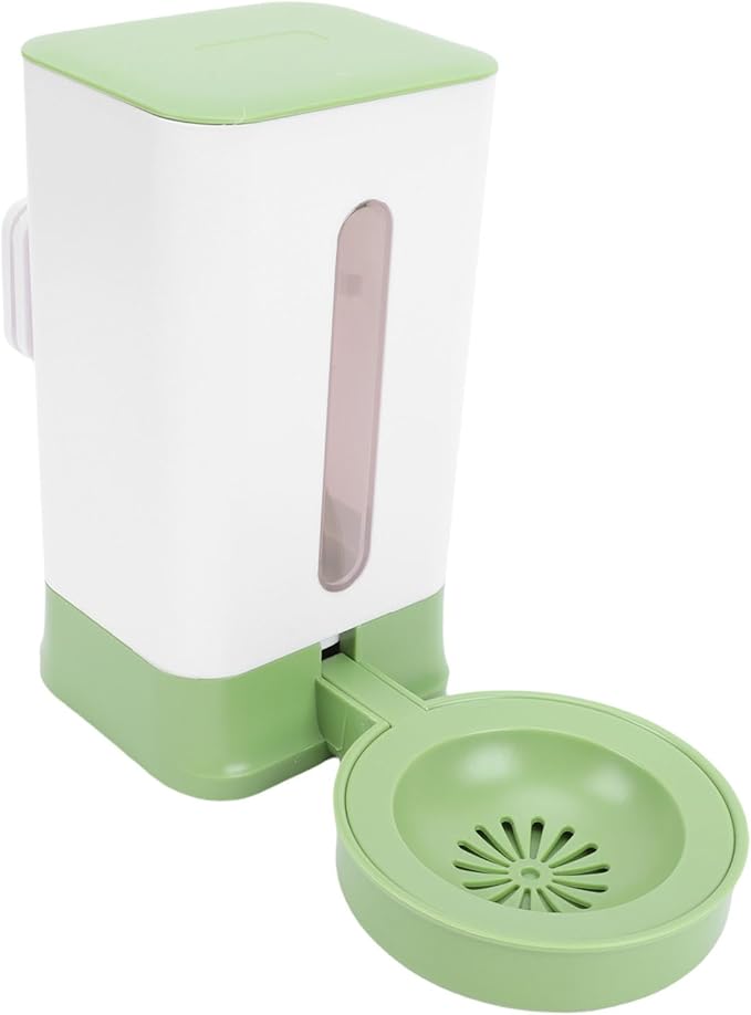 Pssopp 1.5L Automatic Pet Water Dispenser, BPAFree Durable Plastic, System for Dogs and Cats, Ideal for Cages and Travel (Green)