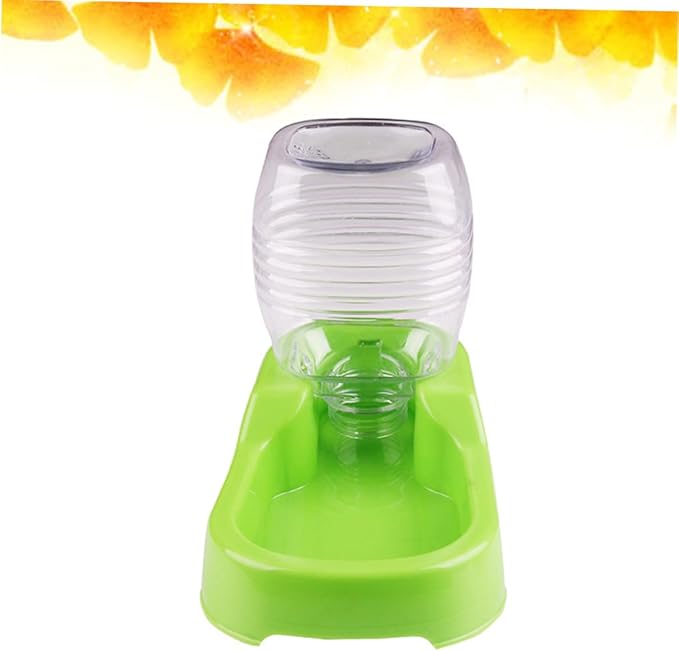 VOSAREA 500ml PET Water Feeder Bowl Creative Dog and Puppy Drinking Tool Green for Indoor and Outdoor Use Prevents Spills and Keeps Floors Clean