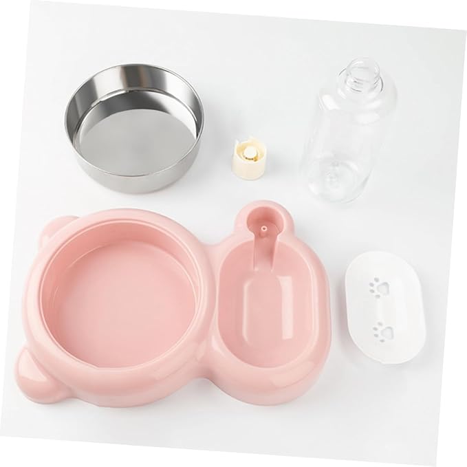 BESPORTBLE Stainless Steel Automatic Pet Feeder Bowl for Cats and Dogs Easy to Clean Pressure Resistant Design with Water Refill for Convenient Daily Use
