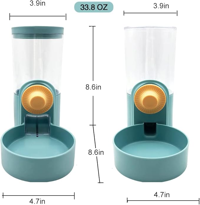 YLYGJGL Pet Feeder, 2 PCS Automatic Pet Feeder and Water Set, 40oz Hanging Gravity Feeding Bowls for Cats Dogs Puppy, Rabbit Hamsters Chinchilla Hedgehog Ferret
