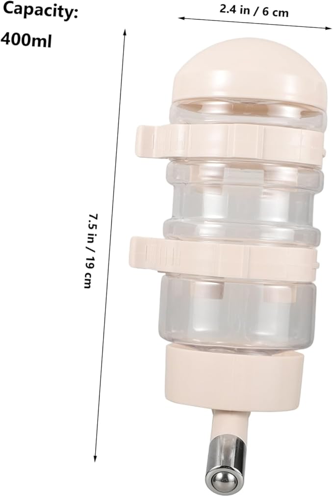 Pet Dog Water Feeder Automatic Hanging Dispenser for Dogs Cats Durable Spout Easy Installation for Pet Cages and Outdoor Use