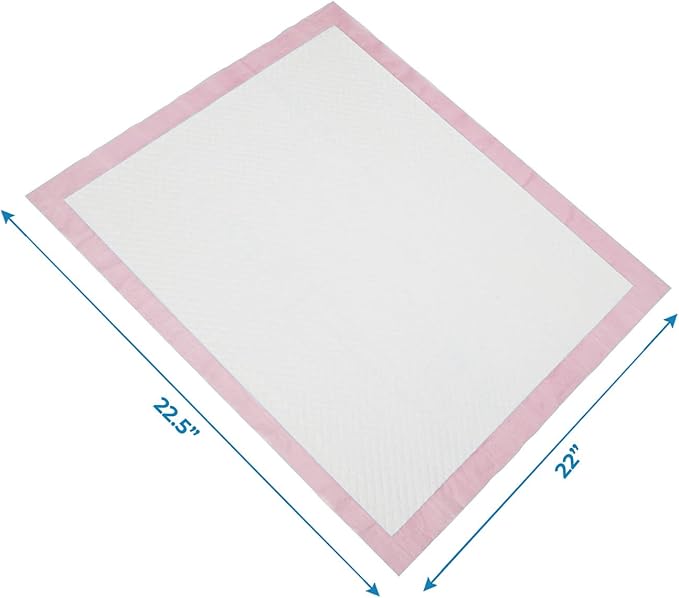 Best Pet Supplies Puppy Pads - Disposable, Dog Training Potty , Super Absorbent Baby Pink Puppy Pee Pads for Dogs (100 Count).