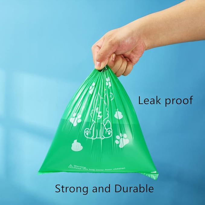 Dog Poop Bags, 120 Count Extra Thick and Leak-proof Waste Bags for Pets, 9 x 13 Inches (Green)