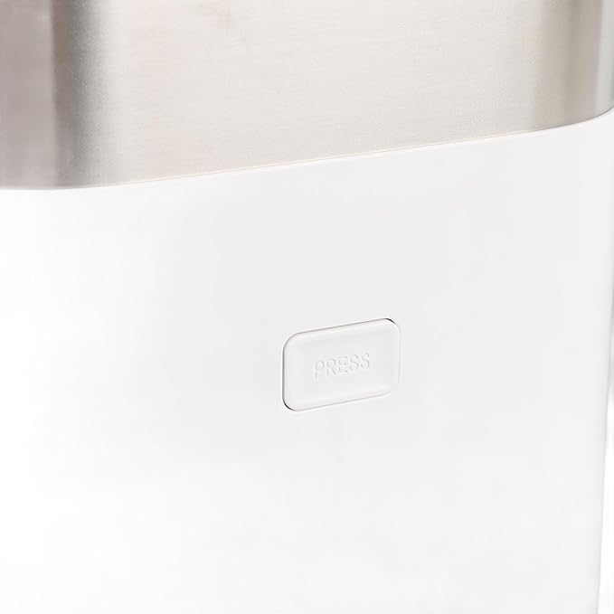 Automatic Pet Feeder, 5L Quantitative Feeding Stainless Steel 2 Bowls Dog Food Dispenser Large Capacity Automatic Timed Cat Feeders with Visable Window for Cats Dogs (White)