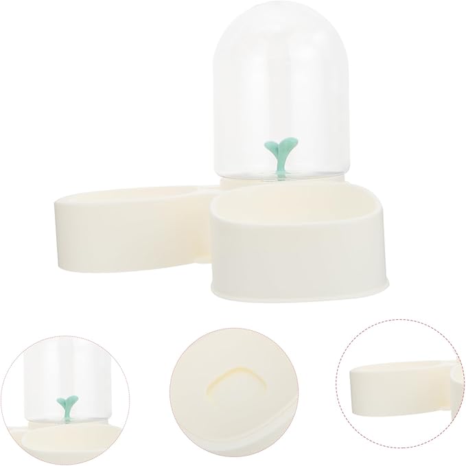 1pc Automatic Pet Water and Food Dispenser Feeder Smooth Design for Puppies and Kittens Keeps Room