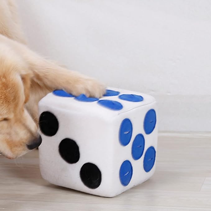 Dog Plush Training Dice Funny Sniffing for Pets Interactive Playtime Creative Design for Nose Work Games and White