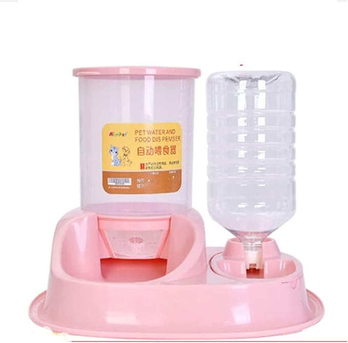 New 4L Large Capacity Dualuse Automatic Unplugged Gravity Pet Food Feeder And Water Dispensers Dog Food Bowl Cat Drinking For Supplies Pets Pet water dispenser (Blue)