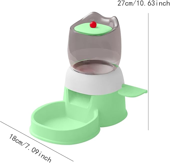 Automatic Pet Feeder,Outdoor Dispenser,Visible Window Large Capacity,2L Dogs Cats Food Feeder for Puppy,Small Medium Pet, Green