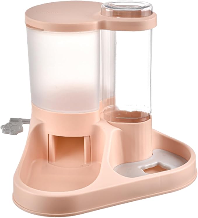Cat Food Dispenser, Transparent 2 in 1 Food and Water Feeder, Automatic Cat Feeder, Transparent Feeding Tool for Cats, Dogs, and Other Animals (C)