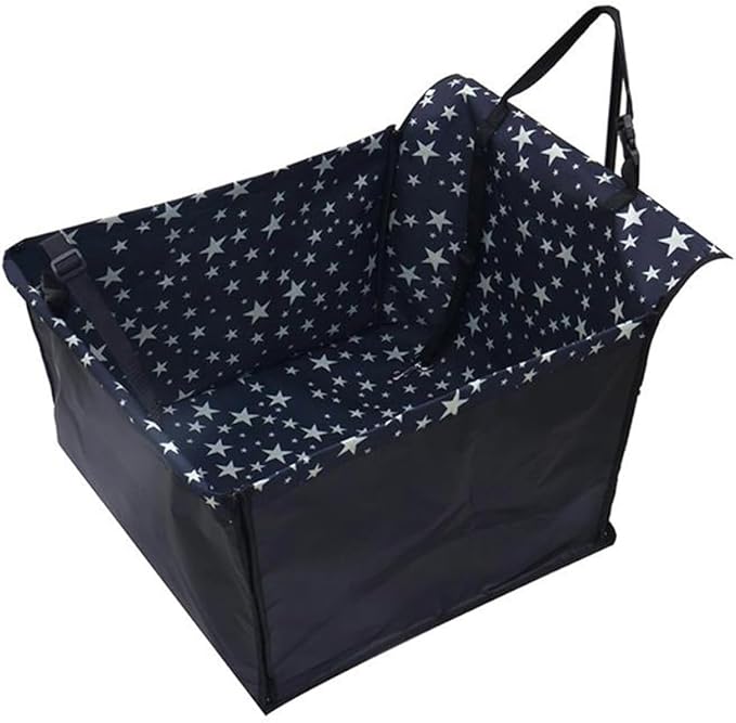 Pet Car Seat for Ford Ranger PHEV 2025 Washable Dog Cat Portable Breathable Bag with Seat Belt Foldable Pet Seat Cover Suitable for Pets Up to 20kg,Starry Sky