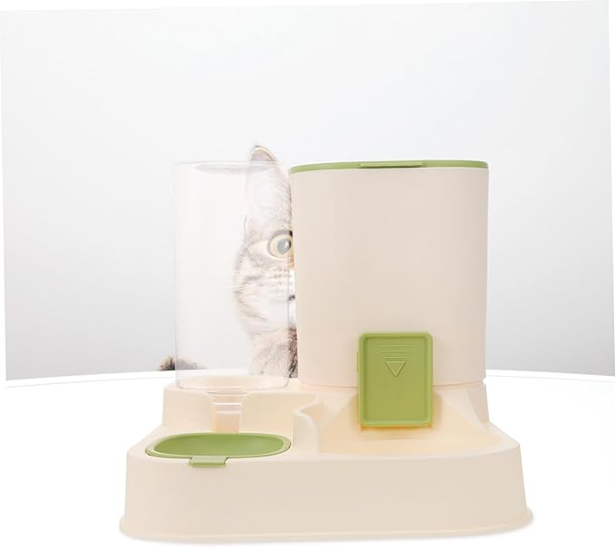 Large Capacity Automatic PET Feeder and Water Dispenser Dry-Wet Separation PET Water Bowl for Dogs and Cats Easy to Clean Filters