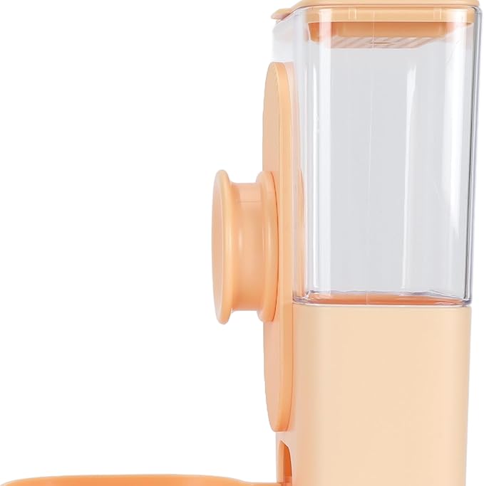 Waterer Set, Hanging Automatic Pet Water Dispenser Large Capacity Reusable Easy Clean for Rabbits for Kennel (Yellow)