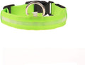 LED Dog Collar USB Rechargeable Safety Dog Collar with Water Resistant Flashing Light 7 Colors Changeable Pet Collar Nylon Webbing Reflective Light Up Collars for Dogs