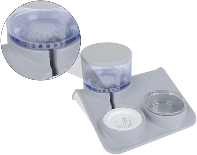 GANAZONO Durable Pet Food and Water Dispenser Bowl for Cats and Dogs Convenient Automatic Feeder with Removable Bowls for Easy Cleaning and Hydration