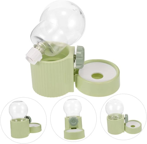 2pcs Hanging Pet Water Dispenser for Dogs and Cats Feeder Convenient Cage Accessory for Pets Green Roman Design