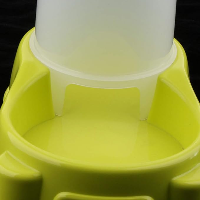 Pet Feeder Waterer Automatic Food and Water Dispenser Bowl for Dogs and Cats (Green)