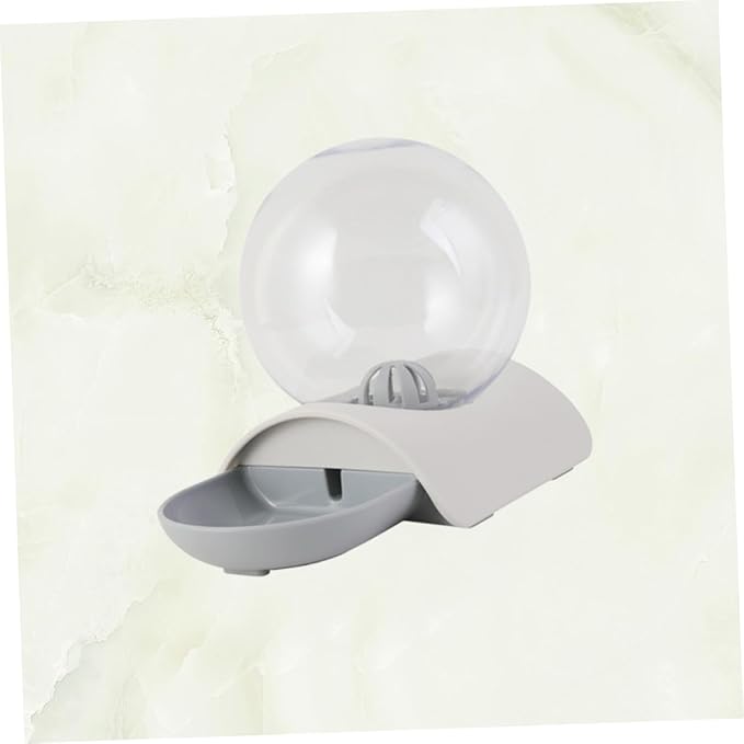 Automatic Pet Water Dispenser for Cats Dogs Smooth Water Feeder Grey for Home Use Unique Design Prevents Spills