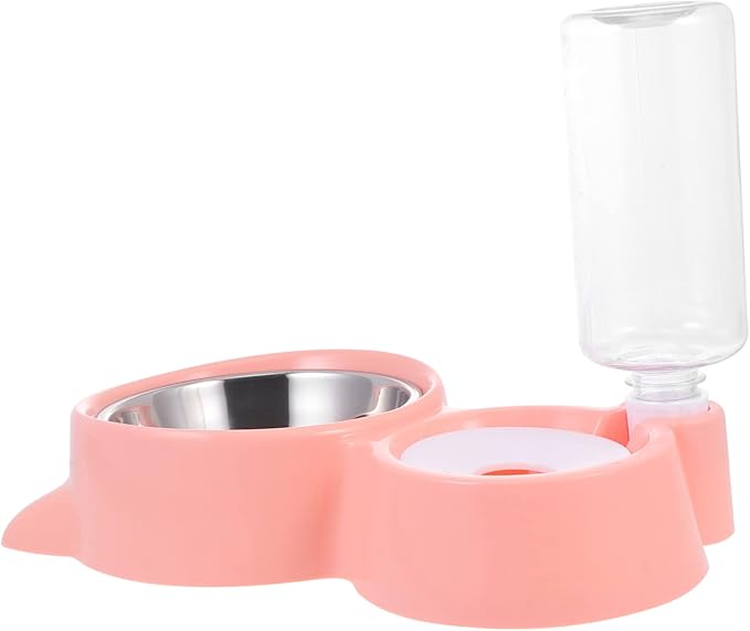 1pc Cat Ear Pet Bowl Dual-use Feeder for Dogs Cats Automatic Water Container Easy to Design for Daily Feeding Needs