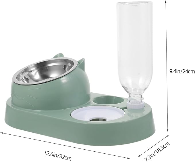 Automatic Pet Feeder and Water Dispenser for Dogs and Cats Dual Bowl Convenient One for Home and Travel