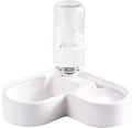 SEDLAV Double Dog Cat Bowls Water Dispenser and Food Set with Automatic Refill - Corner Design Dog Water Bowl Dispenser & Cat Drinking Fountain - Moisture-Proof Partition, Variety of Colors