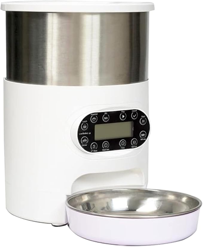 6.5L Automatic Cat Feeder for Multiple Cats, Cat Dry Food Dispenser with Voice Record, Timed Cat Feeder Pet Feeder Dog Food Dispenser Automatic Feeder for Cats Dogs