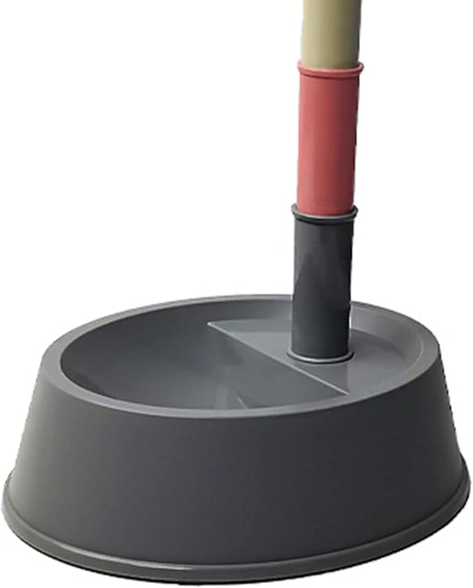 GLOGLOW Pet Standing Water Dispenser, Height Adjustable Cat Dog Water Bowl with Detachable Pole for Automatic Feeding (Deep Gray Bottom)